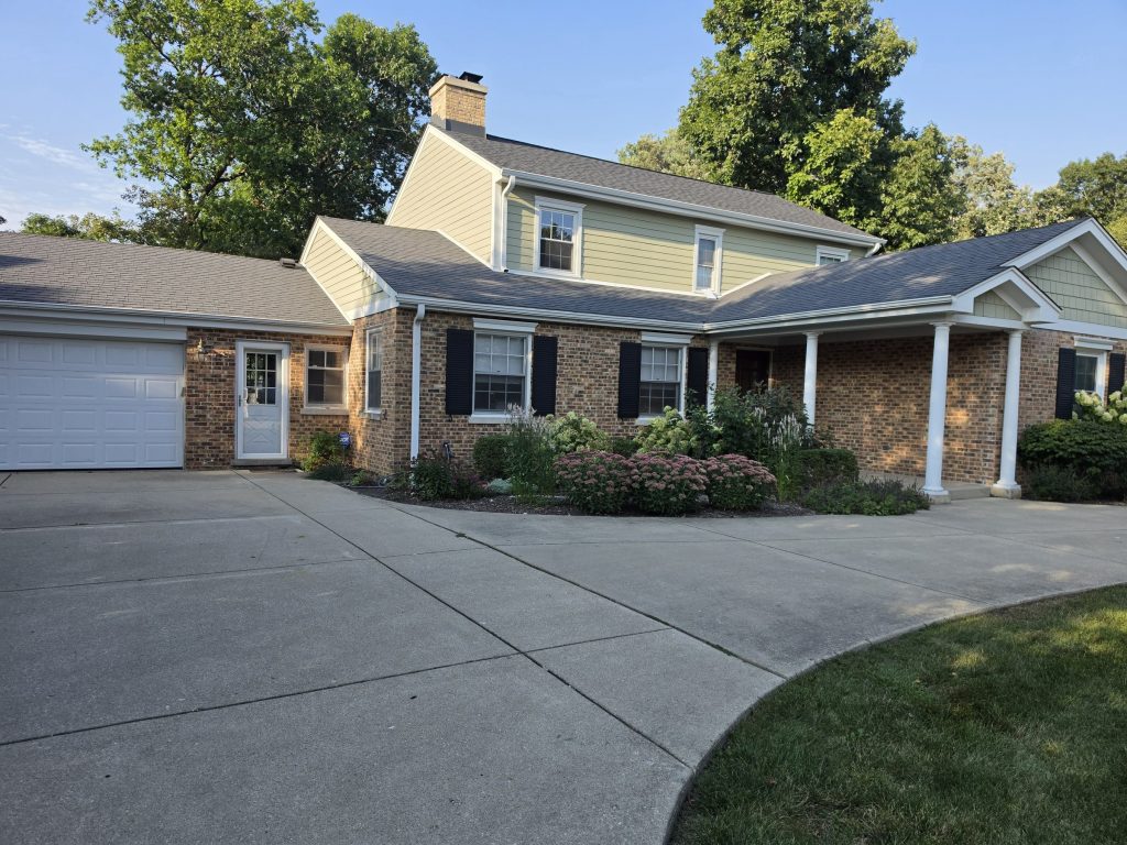Garage exterior elevation at a Glenview home