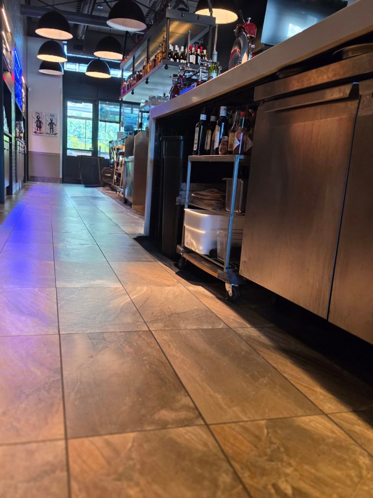 Commercial bar and service-area interior during a My Pest Crew Fly Control service visit.